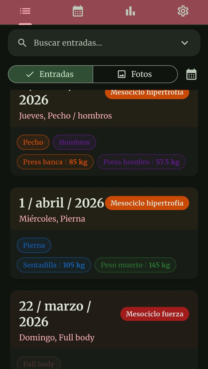 Hoy — entries organised by tags and epochs